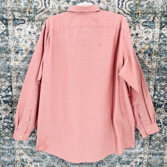 L.L. Bean Mens Button Down Shirt Size XXL Tall Red/Pink 100% Cotton* - Picture 2 of 10